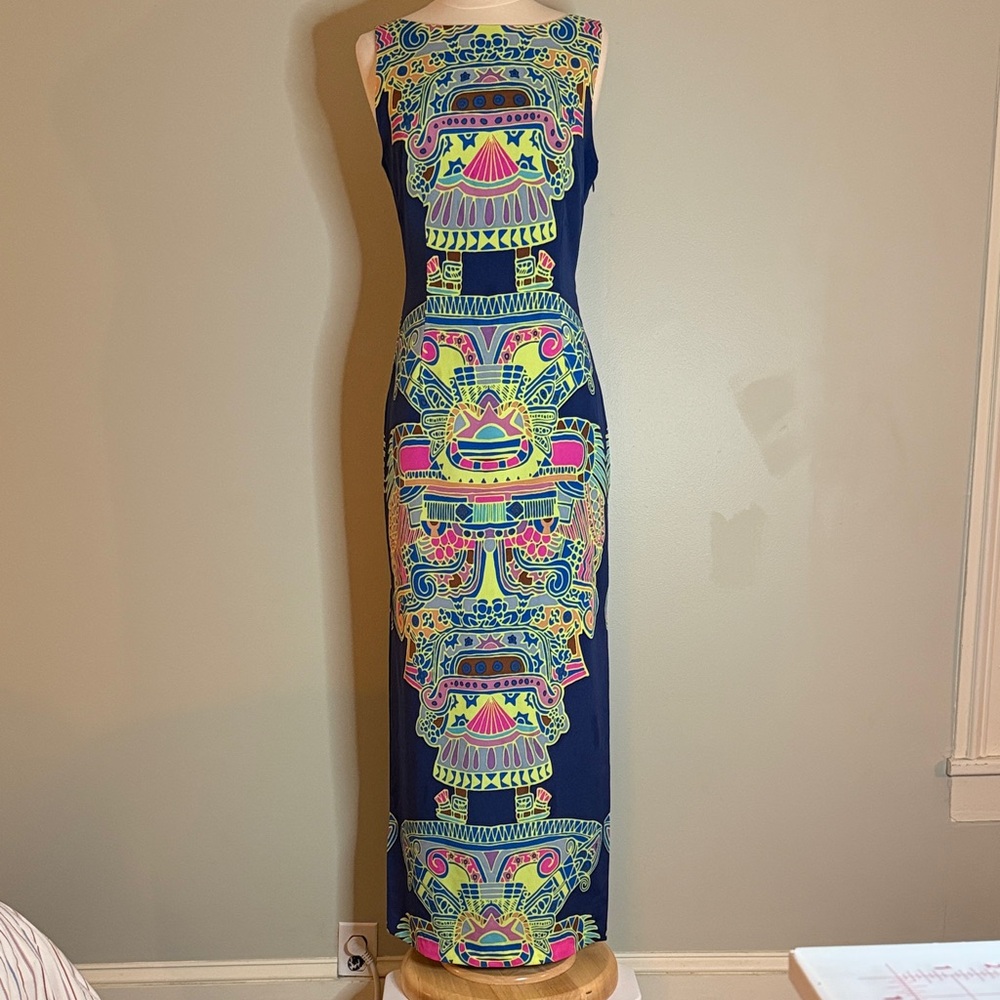 Mara Hoffman Silk Backless Column Maxi Dress